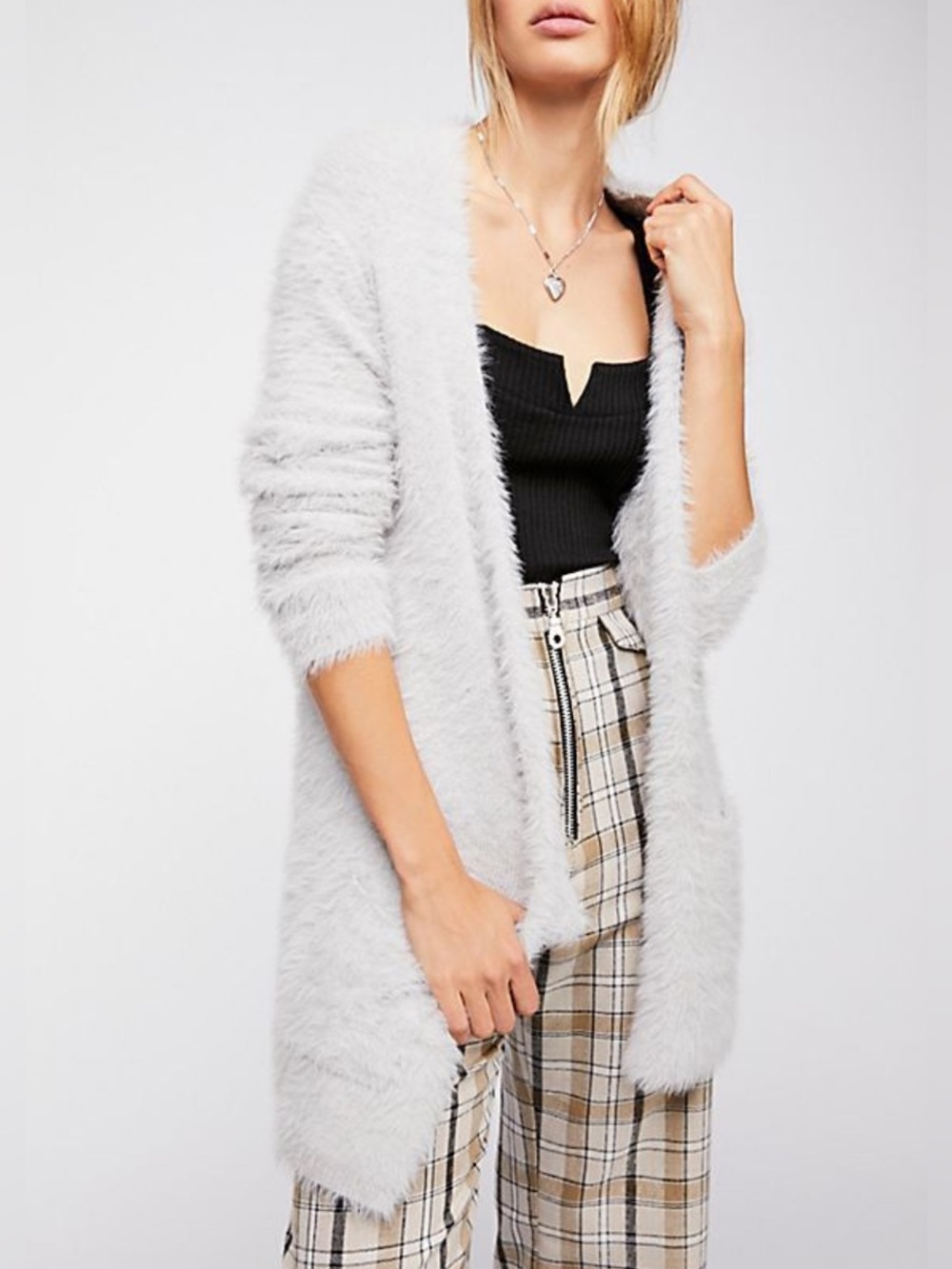Free People Faux Fur Cardigan